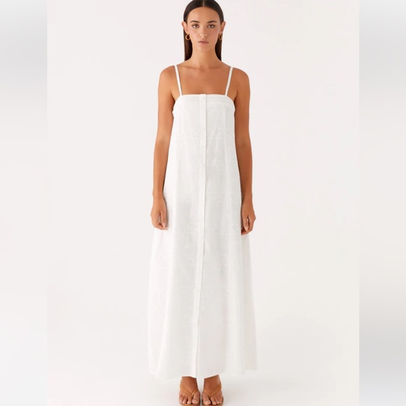 NEW PEPPERMAYO Cole Maxi Dress in White - Picture 1 of 7